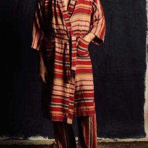 the ojai robe in coastal stripe