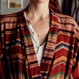 the ojai robe in coastal stripe