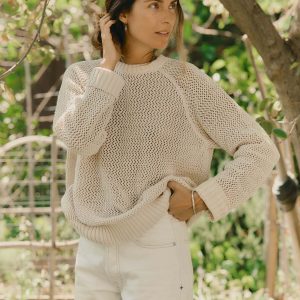 cascabel open weave sweater in natural