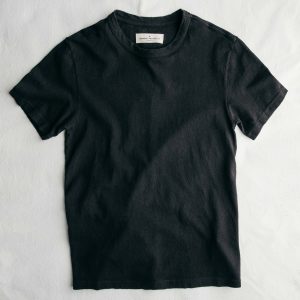 black knit midweight crew