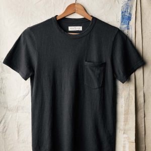 faded black knit pocket tee