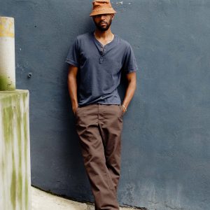 oceanside relaxed pant in brown