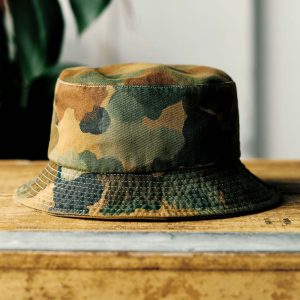 painted camo bucket hat