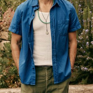 the whisper twill shirt in blue