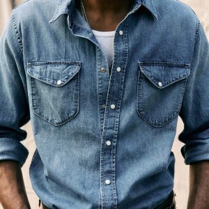 hayes washed pearl snap