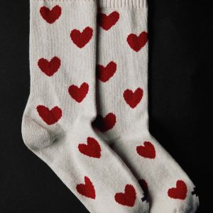 heart sock in natural