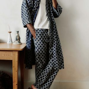 the ojai robe in indigo kiji