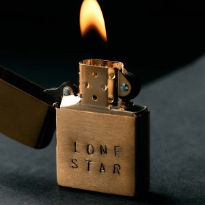 hand stamped lonestar zippo