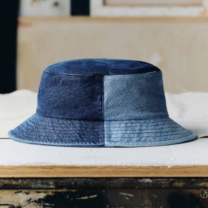 love fades recycled denim bucket hat