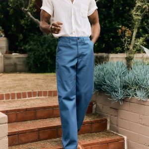 oceanside relaxed pant in postman blue