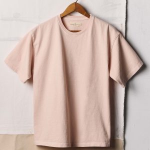faded pink knit box crew