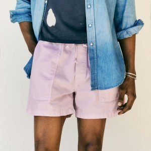 the canvas lounge short in pink stone