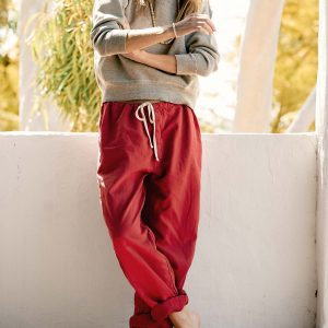 the lounge pant in poppy