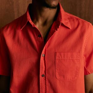 the whisper twill shirt in poppy