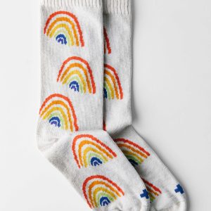 rainbow sock in natural