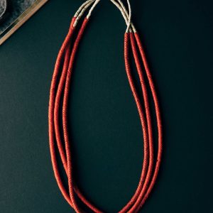 vintage african snake bead necklace