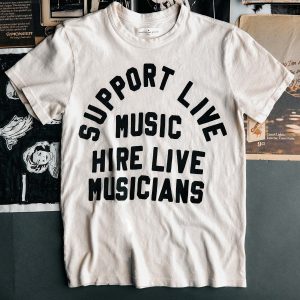 the support live music tee in vintage white