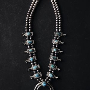 vintage turquoise squash blossom