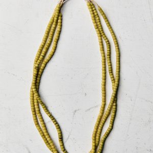 vintage yellow trade bead necklace
