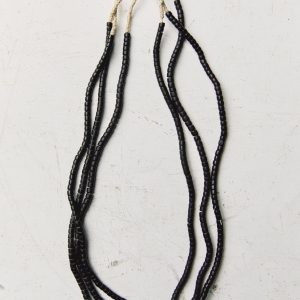 vintage black trade bead necklace