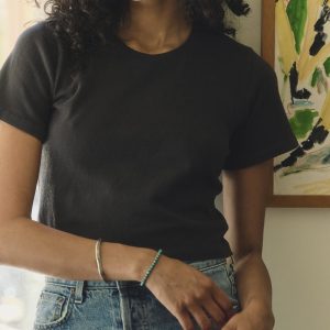 the baby tee in faded black