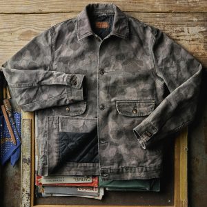 quilt lined canvas chore coat in camo