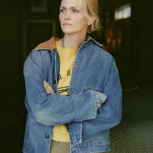 quilt lined washed denim chore coat