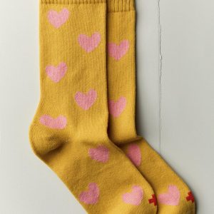 heart sock in gold