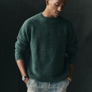 galway wool sweater in spruce nep