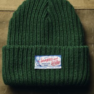 knit bird dog cap in fern