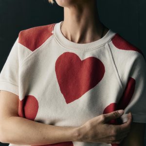 s/s hearts all over raglan sweatshirt
