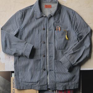 the utility coat in hickory stripe