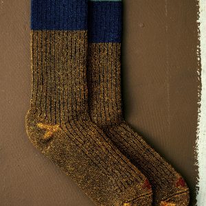 ribbed boot sock in bonfire