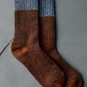 ribbed boot sock in sunset