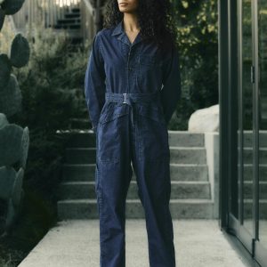indigo ripstop coverall