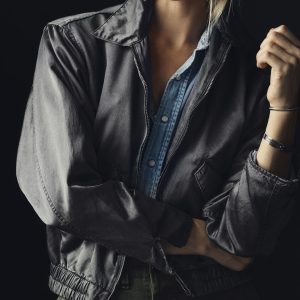 maya court jacket in satin