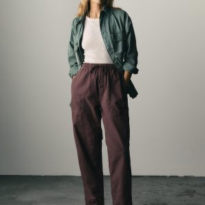 the ventura chore pant in dark mauve