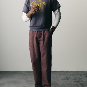 the ventura chore pant in dark mauve