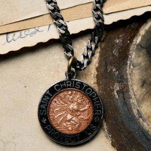 vintage st. christopher medal pendant