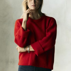 varese wool sweater in red