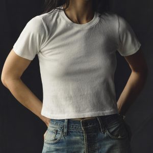 the baby tee in white