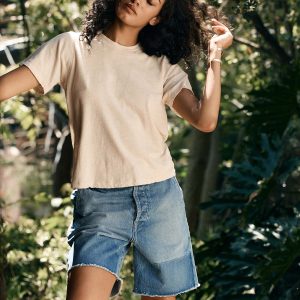 the cotton hemp tee in vintage white