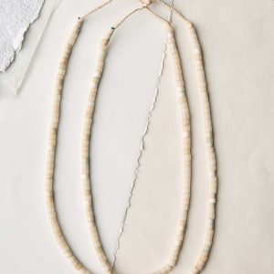 vintage white trade bead necklace