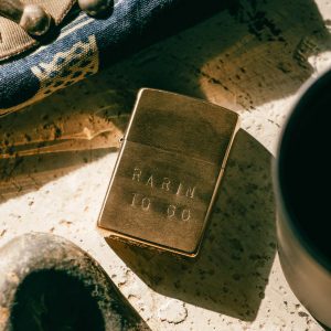hand stamped rarin' to go zippo